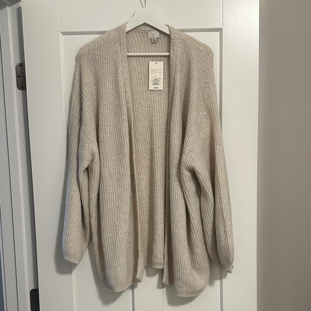 a new day Light Beige Open-Front Cardigan